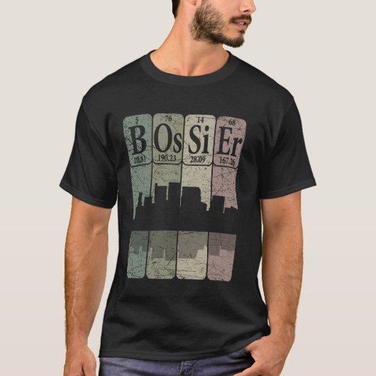 T-shirt Éléments du tableau périodique de Bossier Bossier (Devant)