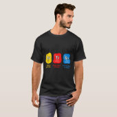 T-shirt éléments du tableau périodique des sciences de sen (Devant entier)