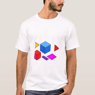 T-shirt Éléments Géométriques Abstraits pour Minimaliste