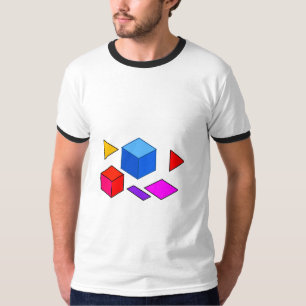 T-shirt Éléments Géométriques Abstraits pour Minimaliste