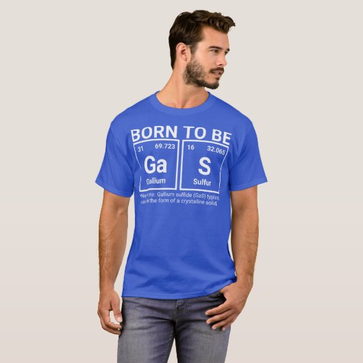 T-shirt Éléments scientifiques nés pour le gaz Tableau pér (Devant entier)
