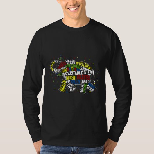 T-shirt Eléphane sensibilisation sur l'autisme (Devant)