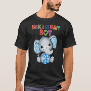 T-shirt Elephant 3ème anniversaire garçon 3 ans Eleph à th