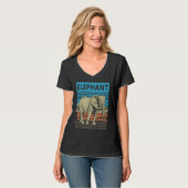 T-shirt Elephant 70s sunset Elephant (Devant entier)