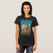 T-shirt Elephant 70s sunset Elephant (Devant entier)
