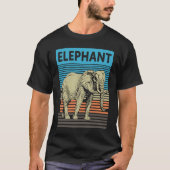 T-shirt Elephant 70s sunset Elephant (Devant)