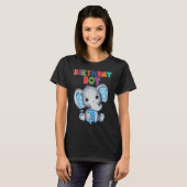 T-shirt Elephant 7e anniversaire garçon 7 ans thème Eleph (Devant entier)