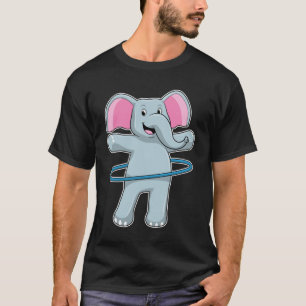 T-shirt Eléphant à Fitness avec pneus Fitness