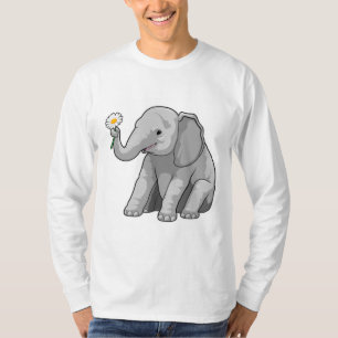 T-shirt Eléphant à fleurs