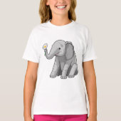 T-shirt Eléphant à fleurs (Devant)