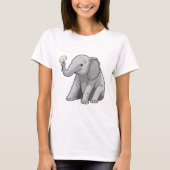 T-shirt Eléphant à fleurs (Devant)
