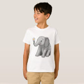 T-shirt Eléphant à fleurs (Devant entier)