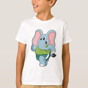 T-shirt Eléphant à la course