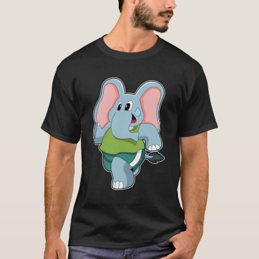 T-shirt Eléphant à la course (Devant)