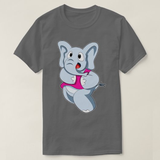 T-shirt Eléphant à la course 2 (Design devant)