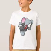 T-shirt Eléphant à la musique avec Triangle (Devant)