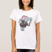 T-shirt Eléphant à la musique avec Triangle (Devant)