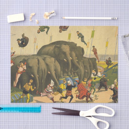 T-SHIRT Elephant Acrobat Tissuepapier (Craft)