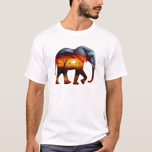 T-shirt éléphant africain (Devant)
