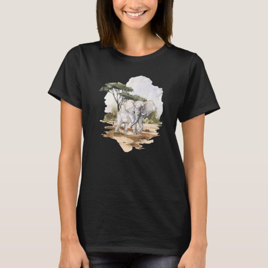 T-shirt Eléphant Africain I épais cache I Eléphants (Devant)