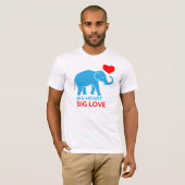 T-shirt Eléphant amoureux (Devant entier)