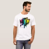 T-shirt Eléphant arc-en-ciel (Devant entier)