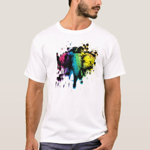 T-shirt Eléphant arc-en-ciel