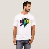 T-shirt Eléphant arc-en-ciel (Devant entier)