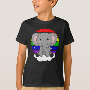 T-shirt Eléphant Arc-en-ciel Eléphants mignons pour enfant