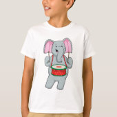 T-shirt Elephant at Music with Drum (Devant)