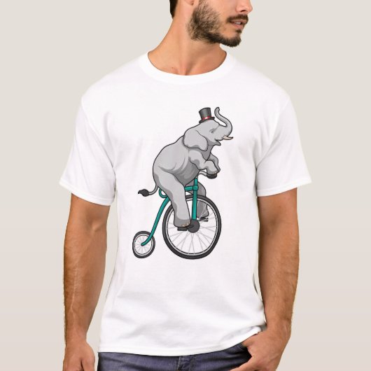 T-shirt Eléphant au cirque avec vélo (Devant)