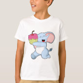 T-shirt Eléphant au gâteau (Devant)