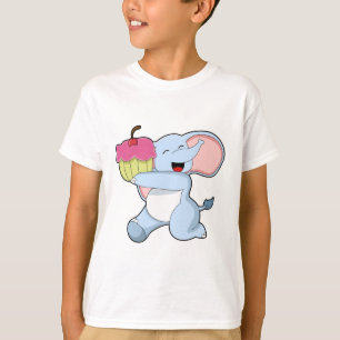 T-shirt Eléphant au gâteau