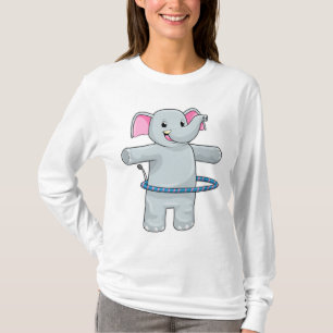 T-shirt Eléphant au sport avec pneus Fitness