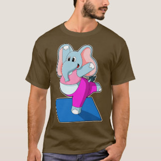 T-shirt Eléphant au Yoga Exercices d'étirement à debout