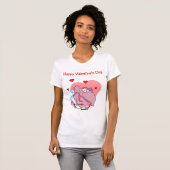 T-shirt éléphant aussi mignonne femme (Devant entier)
