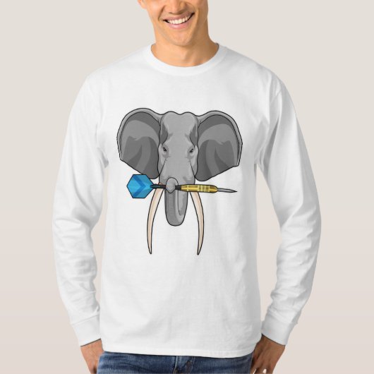 T-shirt Eléphant aux fléchettes avec fléchette (Devant)