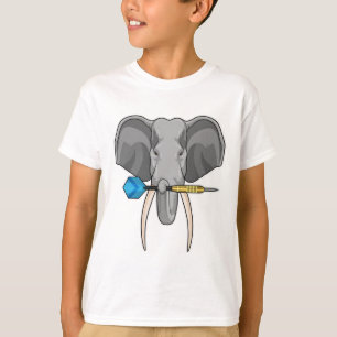 T-shirt Eléphant aux fléchettes avec fléchette