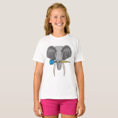 T-shirt Eléphant aux fléchettes avec fléchette (Devant entier)
