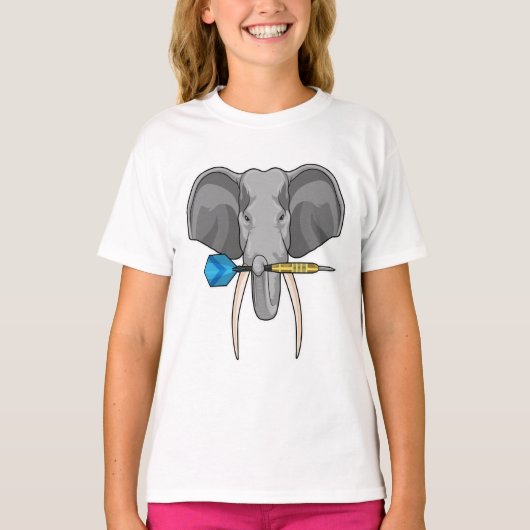 T-shirt Eléphant aux fléchettes avec fléchette (Devant)