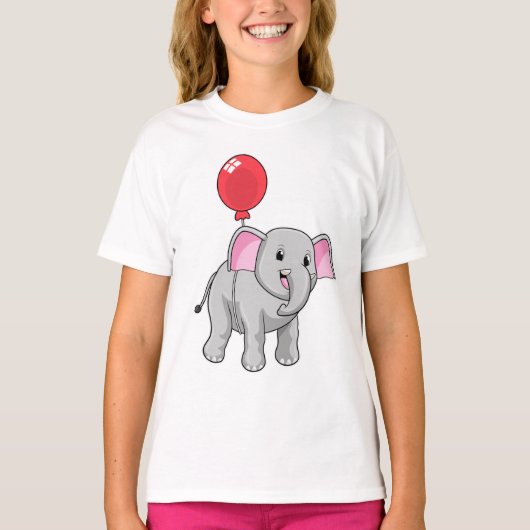 T-shirt Eléphant avec ballon (Devant)