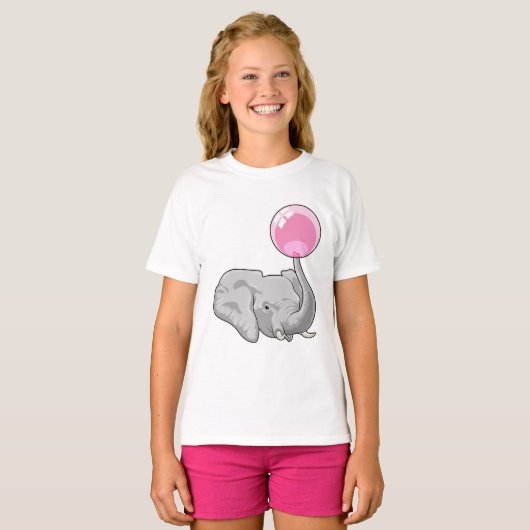 T-shirt Eléphant avec ballon (Devant entier)