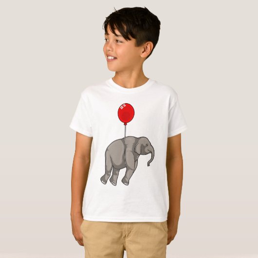 T-shirt Eléphant avec ballon (Devant entier)