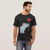 T-shirt Eléphant avec ballon cardiaque (Devant entier)