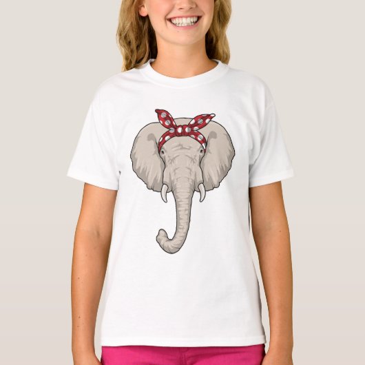 T-shirt Eléphant avec Bandana (Devant)