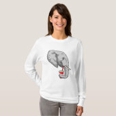 T-shirt Eléphant avec boisson (Devant entier)