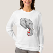 T-shirt Eléphant avec boisson (Devant)