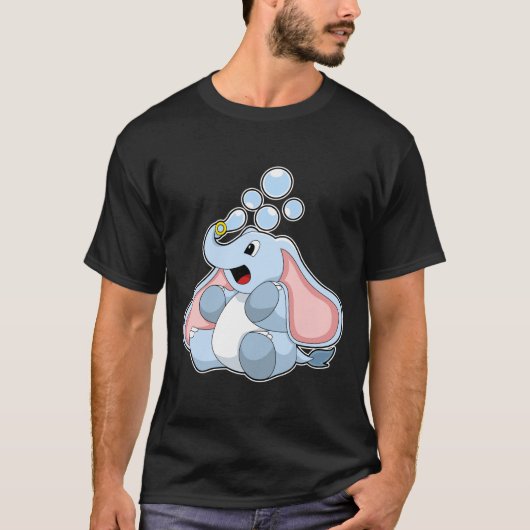 T-shirt Eléphant avec bulles d'eau (Devant)