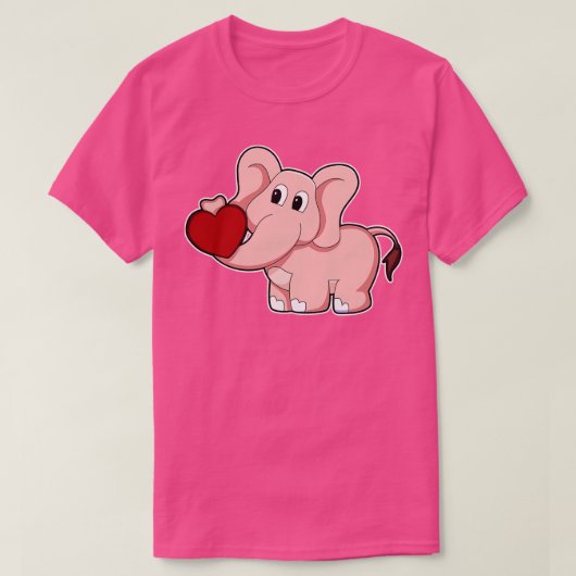 T-shirt Éléphant avec Cœur (Design devant)