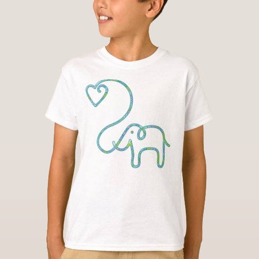 T-shirt ÉLÉPHANT avec cœur (Devant)
